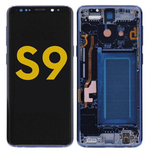 [S9-LCD-BLUE-F-PREMIUM] OLED LCD ASSEMBLY WITH FRAME COMPATIBLE FOR SAMSUNG S9 G960 PREMIUM BLUE COLOR