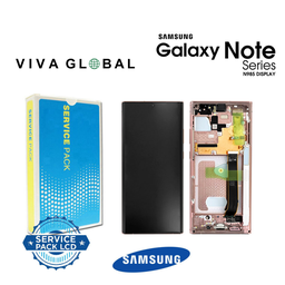 [N20ULTRA-LCD-BRONZE-SAMSUNG-5G] SAMSUNG ORIGINAL SERVICE PACK LCD WITH FRAME NOTE 20 ULTRA 5G 2020 GH82-23596D 23597D BRONZE COLOR