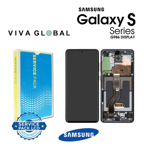 [S20P-LCD-BLACK-F-SAMSUNG] SAMSUNG ORIGINAL SERVICE PACK LCD WITH FRAME SM-G985 / SM-G986 S20 PLUS 4G / 5G 2020 / GH82-3144A GH82-31442A BLACK COLOR NO CAMERA