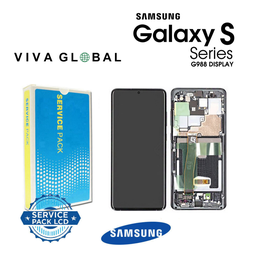 [S20ULTRA-LCD-GRAY-SAMSUNG] SAMSUNG ORIGINAL SERVICE PACK LCD WITH FRAME S20 ULTRA G988 GH82-22327A 22271 GRAY COLOR