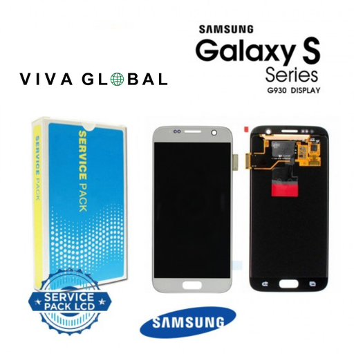 [S7-LCD-SILVER-SAMSUNG] SAMSUNG ORIGINAL SERVICE PACK LCD NO FRAME S7 2016SM-G930  GH97-18523A GH97-18757A GH97-18761A BLACK COLOR