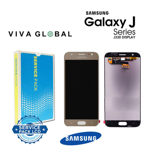 [J3-2017-LCD-GOLD-SAMSUNG] SAMSUNG ORIGINAL SERVICE PACK LCD NO FRAME J3 2017 J330 SM-J330 GOLD COLOR