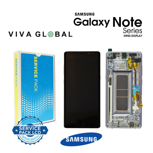 [N8-LCD-VIOLET-SAMSUNG] SAMSUNG ORIGINAL SERVICE PACK LCD WITH FRAME NOTE 8 2017 SM-N950 GH97-21065C GH97-21066C VIOLET COLOR