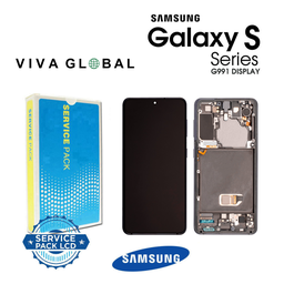 [S21-LCD-GRAY-SAMSUNG] SAMSUNG ORIGINAL SERVICE PACK LCD WITH FRAME S21 2020 5G GH82-24716A GH82-24718A GH82-24545A GRAY COLOR