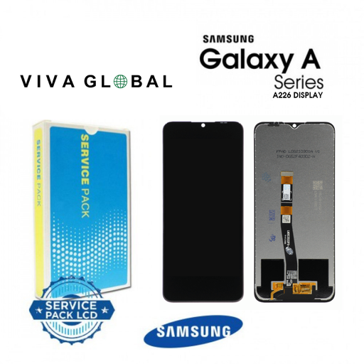 [A22-LCD-B-5G-SAMSUNG] SAMSUNG ORIGINAL SERVICE PACK LCD NO FRAME SM-A226 A22 5G 2021 GH81-20694A ALL COLORES