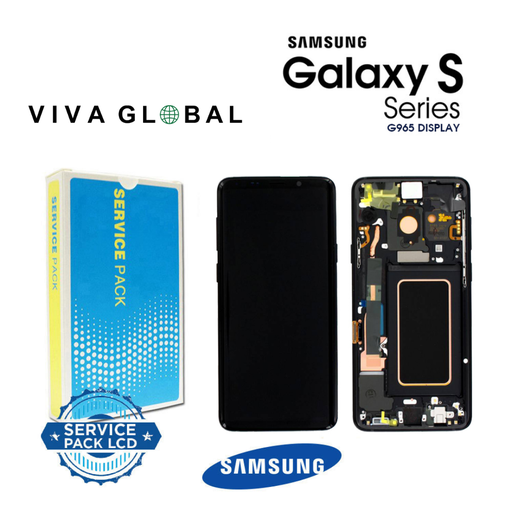 [S9P-LCD-B-F-SAMSUNG] SAMSUNG ORIGINAL SERVICE PACK LCD WITH FRAME S9 PLUS SM-G965F GH97-21691A BLACK