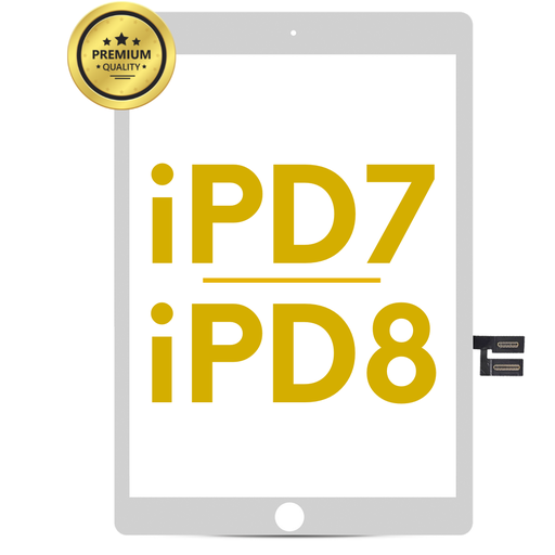 [IPAD7-TOUCH-W] DIGITIZER COMPATIBLE FOR IPAD 7 10.2 2019  7TH GEN / PAD 8  2021 / IPAD 9 2021 / A2197 / A2198 / A2200 / A2270 / A2428 / A2429 / A2602 / A2603 / A2604/ WHITE PREMIUM