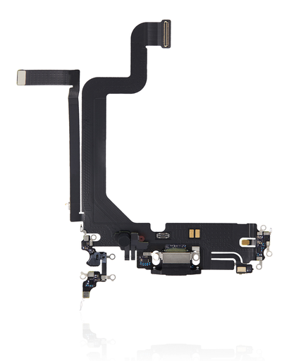 [IP14PROMAX-CP-BLACK] CHARGING PORT FLEX CABLE COMPATIBLE FOR IPHONE 14 PRO MAX BLACK PREMIUM