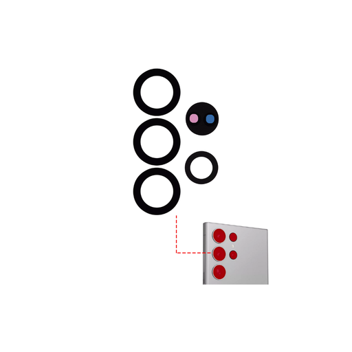 [S23ULTRA-BACKLENS-GLASS] S23 ULTRA BACK CAMERA LENS GLASS ONLY WITH ADHESIVE