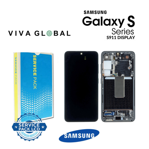 [S23-LCD-B-F-SAMSUNG] SAMSUNG ORIGINAL SERVICE PACK LCD WITH FRAM SM-S911 S23 5G 2023 GH82-30480A / GH82-30481A BLACK