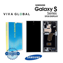 [S23ULTRA-LCD-B-F-SAMSUNG] SAMSUNG ORIGINAL SERVICE PACK LCD WITH FRAM SM-S918 S23 ULTRA 5G 2023 GH82-30465A / GH82-30466A BLACK