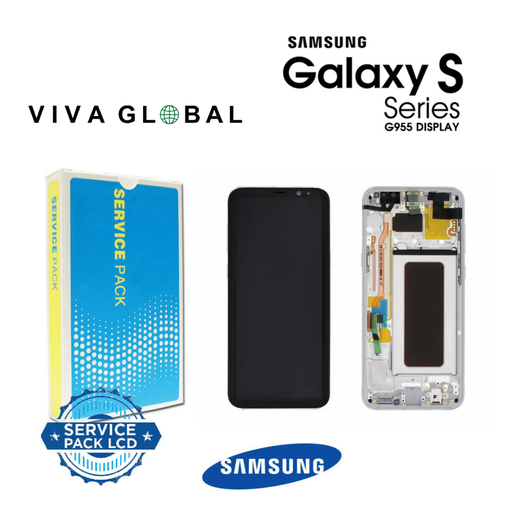 [S8P-LCD-SILVER-F-SAMSUNG] SAMSUNG ORIGINAL SERVICE PACK LCD S8 PLUS 2017 SM-G955 GH97-20469B GH97-20470B GH97-20564B GH97-20565B SILVER
