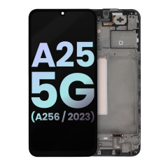 [A25-LCD-B-F-SAMSUNG] A25 5G 2023 SAMSUNG ORIGINAL SERVICE PACK LCD WITH FRAME SM-A256 BLACK COLOR GH82-33214A/33215A