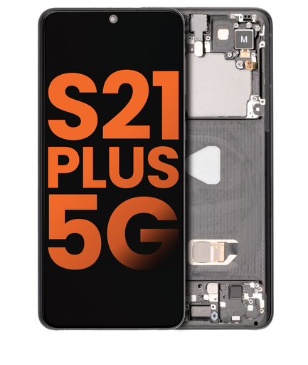 [S21P-LCD-BLACK-F-OLED] OLED LCD ASSEMBLY WITH FRAME COMPATIBLE FOR SAMSUNG S21 PLUS 5G A+ BLACK COLOR