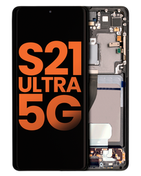 [S21ULTRA-LCD-BLACK-F-OLED] OLED LCD ASSEMBLY WITH FRAME COMPATIBLE FOR SAMSUNG S21 ULTRA A+ BLACK