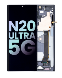 [N20ULTRA-LCD-BLACK-F-OLED] OLED LCD ASSEMBLY WITH FRAME COMPATIBLE FOR SAMSUNG NOTE 20 ULTRA 5G A+ BLACK COLOR