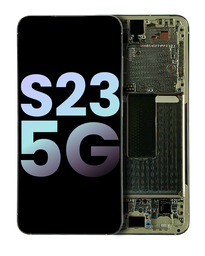 [S23-LCD-CREAM-F-PREMIUM] OLED LCD ASSEMBLY WITH FRAME COMPATIBLE FOR SAMSUNG S23 5G PREMIUM CREAM COLOR