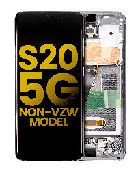 [S20-LCD-BLACK-F-OLED] OLED LCD ASSEMBLY WITH FRAME COMPATIBLE FOR SAMSUNG S20 5G A+ BLACK COLOR