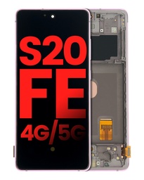 [S20FE-LCD-LAVANDER-F-OLED] OLED LCD ASSEMBLY WITH FRAME COMPATIBLE FOR SAMSUNG S20 FE 4G / 5G A+ LAVANDER COLOR