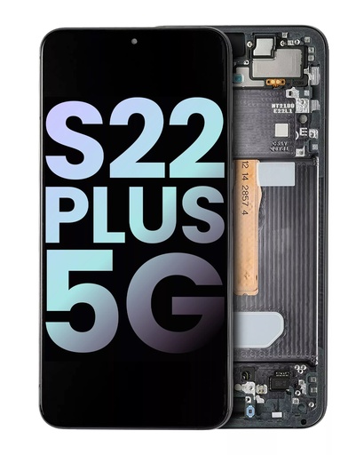 [S22P-LCD-BLACK-F-OLED] OLED LCD ASSEMBLY WITH FRAME COMPATIBLE FOR SAMSUNG S22 PLUS 5G A+ BLACK COLOR