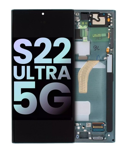 [S22ULTRA-LCD-GREEN-F-OLED] OLED LCD ASSEMBLY WITH FRAME COMPATIBLE FOR SAMSUNG S22 ULTRA 5G A+ GREEN COLOR