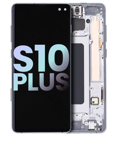[S10P-LCD-BLACK-F-OLED] OLED LCD ASSEMBLY WITH FRAME COMPATIBLE FOR SAMSUNG S10 PLUS 5G A+ BLACK COLOR