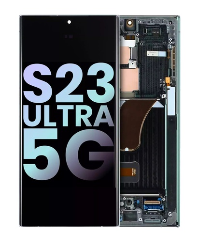 [S23ULTRA-LCD-GREEN-F-OLED] OLED LCD ASSEMBLY WITH FRAME COMPATIBLE FOR SAMSUNG S23 ULTRA 5G A+ GREEN COLOR