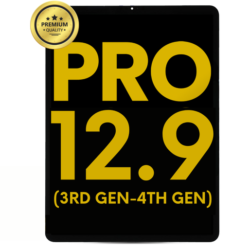 [IPADPRO-12.9-LCD-B-G3-PREMIUM] LCD ASSEMBLY WITH DIGITIZER COMPATIBLE FOR IPAD PRO 12.9'' 3RD GEN 2019 / IPAD PRO 12.9'' 4TH GEN 2020 A1876 A2014 A1895 A1876 A1986 PREMIUM BLACK COLOR