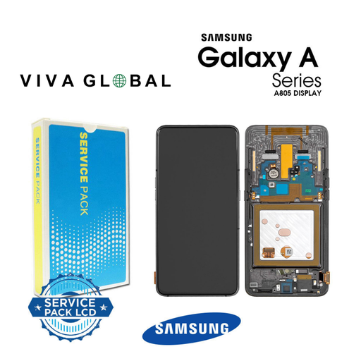 [A80-LCD-B-F-SAMSUNG] SAMSUNG ORIGINAL SERVICE PACK LCD WITH FRAME A80 LCD 209 A805 GH82-20348A BLACK COLOR