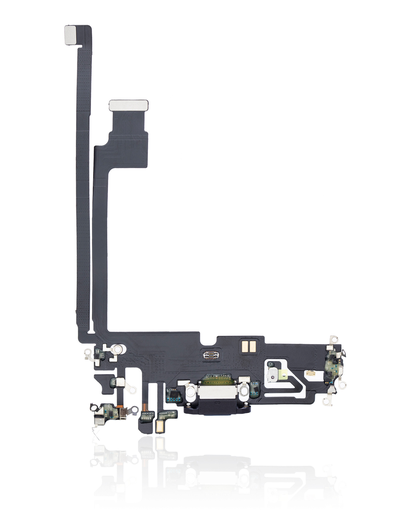 [IP12PROMAX-CP-B] CHARGING PORT FLEX CABLE COMPATIBLE FOR IPHONE 12 PRO MAX BLACK COLOR (PREMIUM)