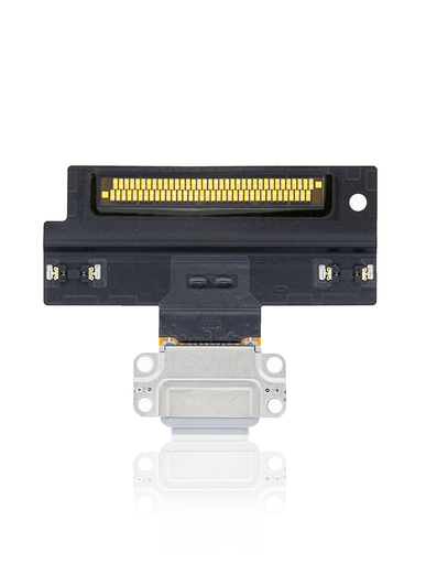 [IPADAIR3-CP-W] CHARGING PORT FLEX CABLE COMPATIBLE FOR IPAD AIR 3 A2152 A2123 A2153 SOLDERING REQUIRED WHITE COLOR (PREMIUM)