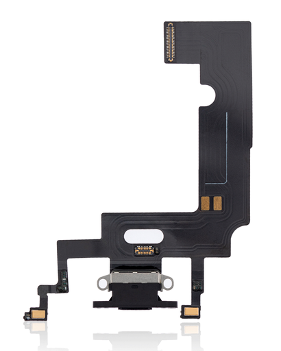 [IPXR-CP-B] CHARGING PORT FLEX CABLE COMPATIBLE FOR IPHONE XR BLACK COLOR (PREMIUM)