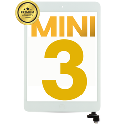 [IPADMINI3-TOUCH-C-W] DIGITIZER WITH IC CHIP COMPATIBLE FOR IPAD MINI 3 / A1599 / A1600 / WHITE PREMIUM