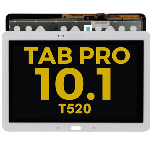 [T520-10.1-LCD-W-F-COMPLETE-PREMIUM] LCD ASSEMBLY WITH FRAME  (COMPLETE) COMPATIBLE FOR SAMSUNG TAB PRO 10.1" SM-T520 PREMIUM WHITE COLOR