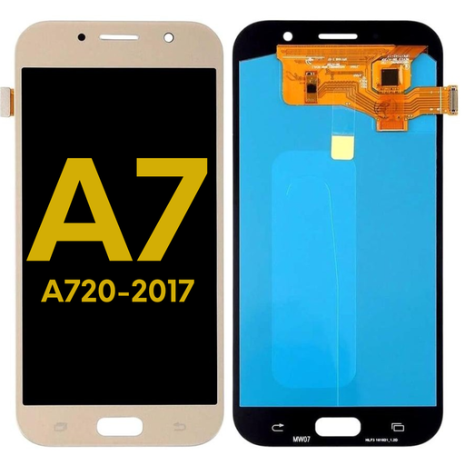 [A7-2017-LCD-GOLD-PREMIUM] OLED LCD ASSEMBLY WITHOUT FRAME COMPATIBLE FOR SAMSUNG A7 A720 2017 PREMIUM GOLD COLOR