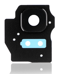 [S8P-BACKLENS&BZL-B] BACK CAMERA LENS WITH BEZEL RING COMPATIBLE FOR SAMSUNG S8 PLUS BLACK COLOR PREMIUM