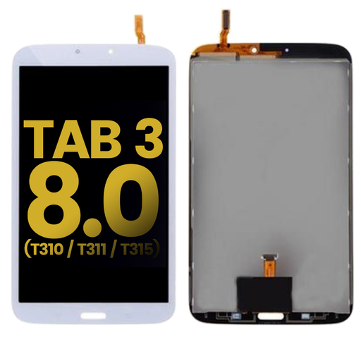 [T310-LCD-W-COMPLET-PREMIUM] LCD ASSEMBLY WITH FRAME (COMPLETE) COMPATIBLE FOR SAMSUNG TAB 3 / TAB 4 / 8.0'' SM-T310 / T311 / T315 / T330 / T331 / T335 / T337 / PREMIUM WHITE COLOR